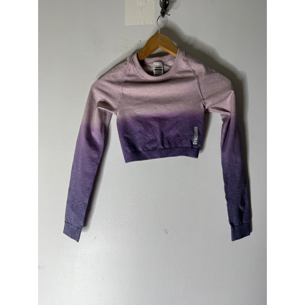 GymShark Adapt Ombre seamless long sleeve crop‎ purple XS